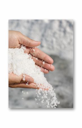 Pile of freshly harvested salt