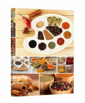 Collage of different spices