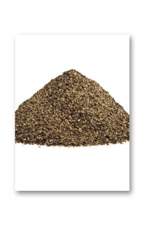 Ground black pepper isolated on a white background