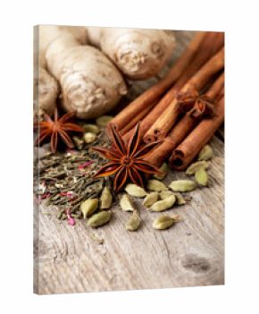 ingredients for tea with spices