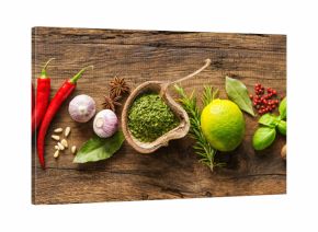 Various herbs and spices