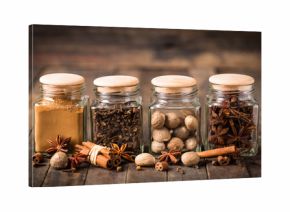 Aromatic spices in the jar