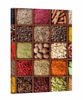 Colorful spice background.