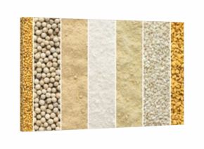 indian condiment background. collage of spices and herbs for food packaging design