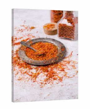 Traditional dry saffron spice