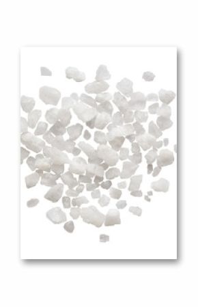 kryształy soli morskiej na białym tle