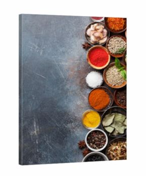 Set of various spices and herbs
