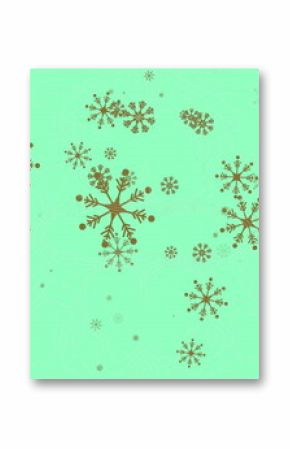 Sparkling gold snowflake motifs covering mint-green background, creating festive abstract pattern