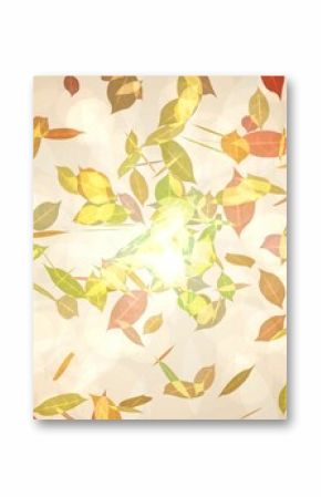 Autumnal leaf pattern in warm tones