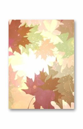 Autumnal leaf pattern in warm tones