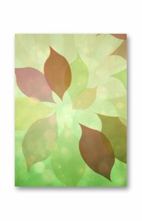 Leaf pattern in green and brown