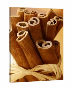 Close up of cinnamon sticks.