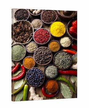  Spice Still Life, wooden bowl