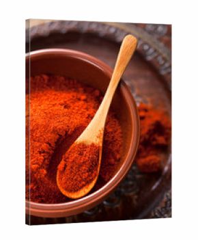 red ground paprika spice in bowl