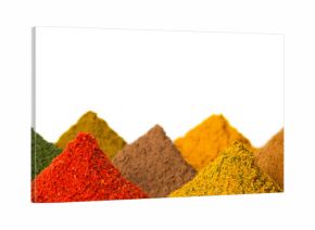 Spices on a white background