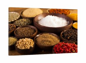 Seamless texture with spices and herbs