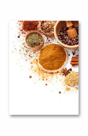Spices isolated on white