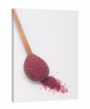 Sumac spice on white background