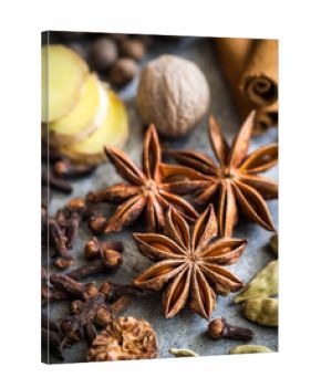 Spices for making gingerbread spice mix