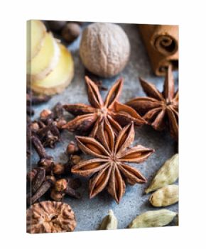 Spices for making gingerbread spice mix