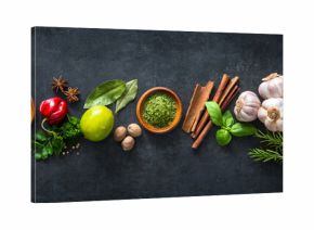 Various herbs and spices