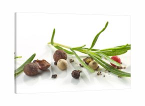 various herbs and spices