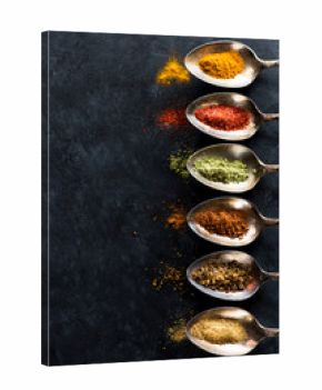 Spices and copy space for text
