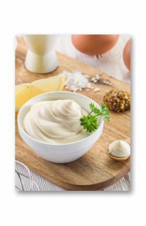 Natural mayonnaise ingredients and the sauce itself.