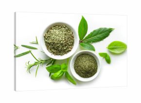 Various spices isolated on white background