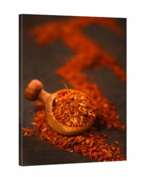 Traditional  harissa spice mix - morrocan red hot chilles mixed