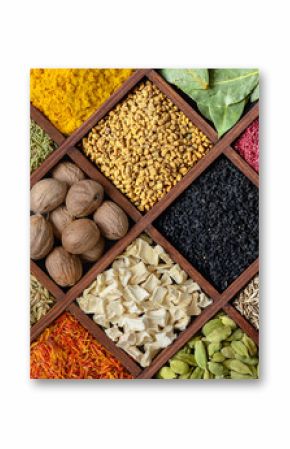 Colorful spice background.