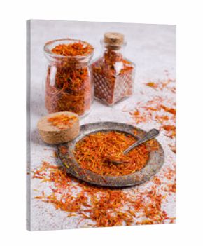 Traditional dry saffron spice