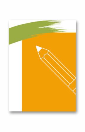 Flat vector is showing two blocks with olive brushstroke pencil outline on transparent background