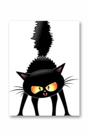 Cat Fierce and Furious Growling Funny Cartoon Character - Cats Collection