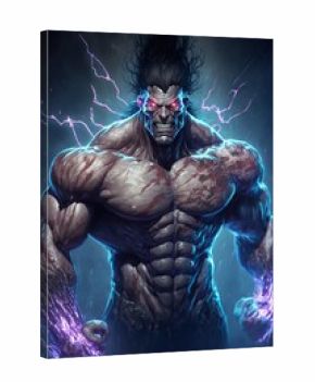 Evil scary muscle man villain character design