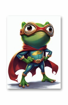 superhero frog cartoon character