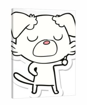 sticker of a cartoon dog