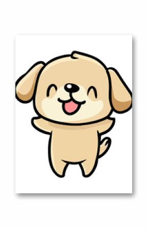 cute cartoon of  a puppy