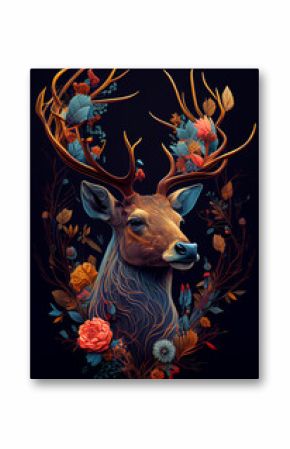 AI generated illustration deer