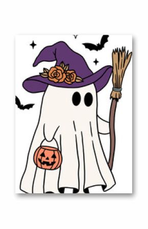 cute ghost witch