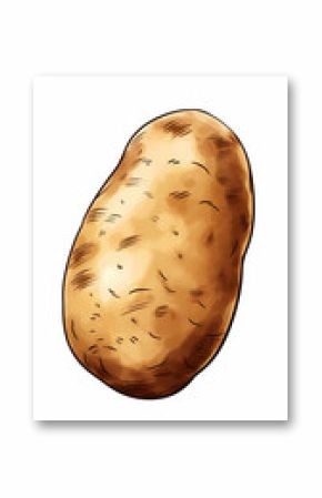 Hand drawn cartoon potato illustration 