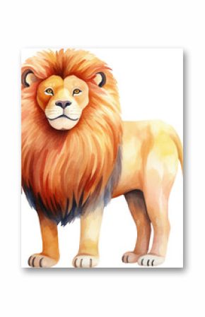 Lion illustration created with Generative AI technology