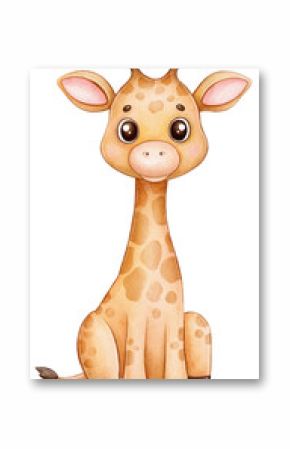 Cute cartoon giraffe.