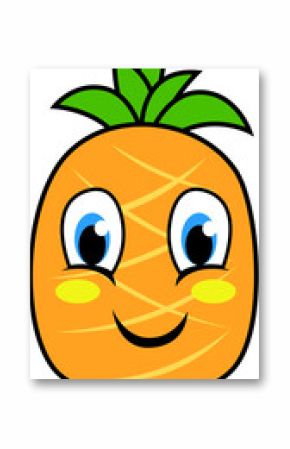 cute funny fruit cartoon character