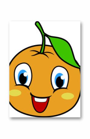 cute funny fruit cartoon character