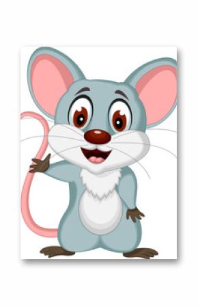 happy mouse cartoon posing