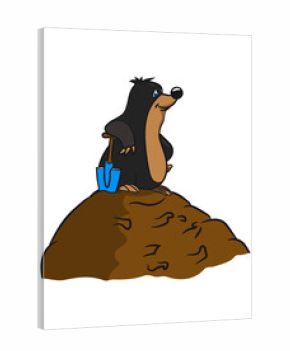Maulwurf erde Maulwurfhügel witzig gross garten süss niedlich tier graben erdhaufen cartoon mehrfarbig