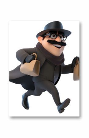 Cartoon thief character