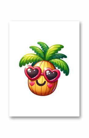 This is a cute cartoon illustration of a happy smiling apple and an orange fruit character, a fresh and fun food vector art