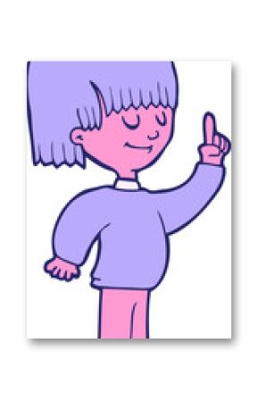 cartoon person with idea